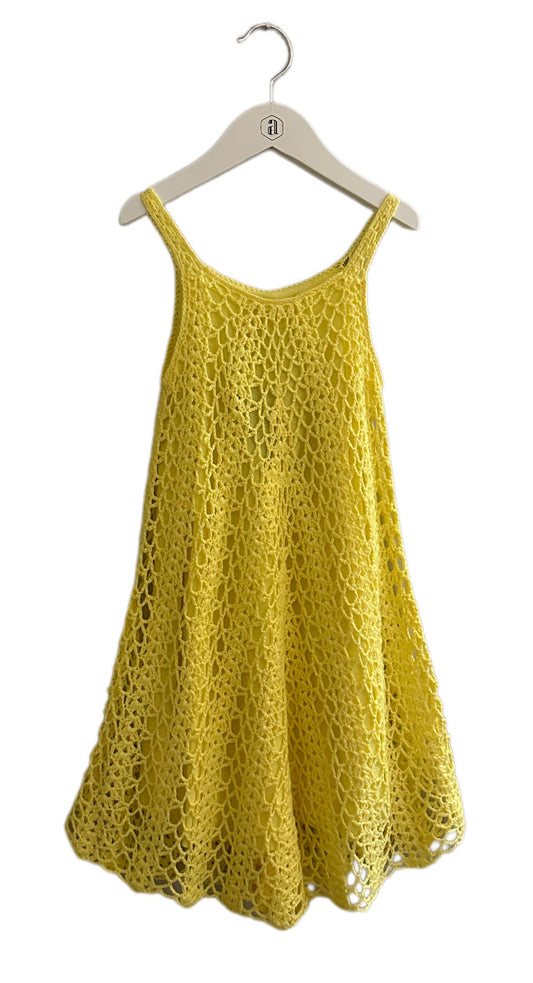 RAGDOLL & ROCKETS CROCHET DRESS (SZ S)