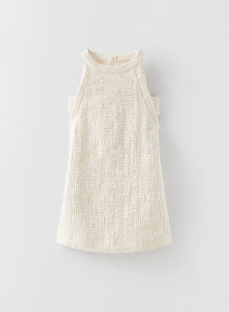fitted lace wedding dress ZARA Textured Cut Out Dress (SZ 10) – elleandava