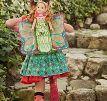 Load image into Gallery viewer, American Girl Green Metallic Butterfly Backpack