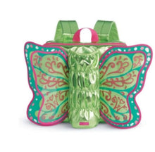Load image into Gallery viewer, American Girl Green Metallic Butterfly Backpack