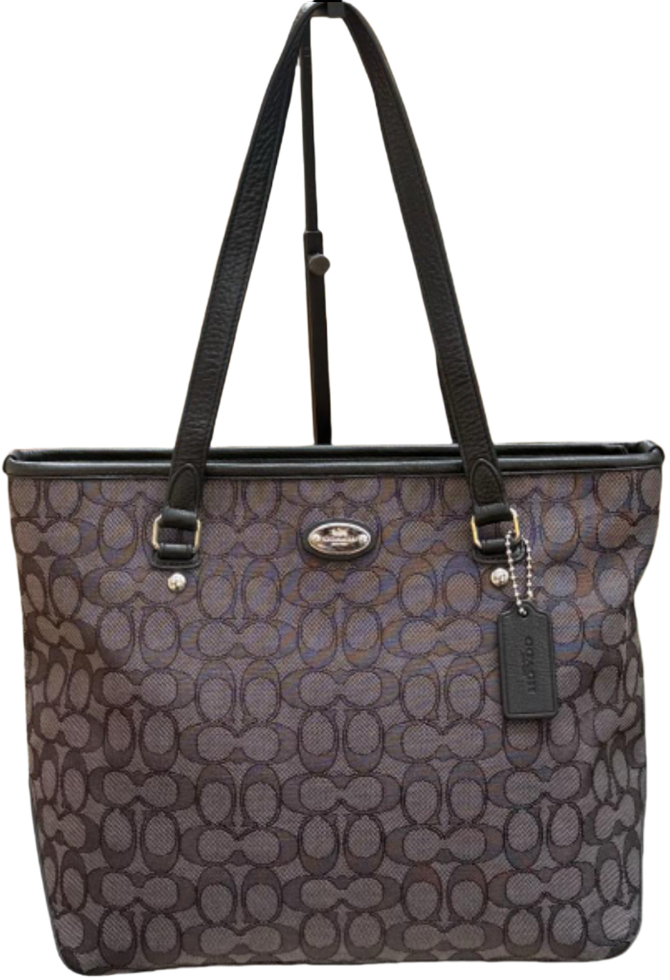 バッグ COACH Signature monogram Tote Bag A4 Coach Signature Monogram Tote – elleandava