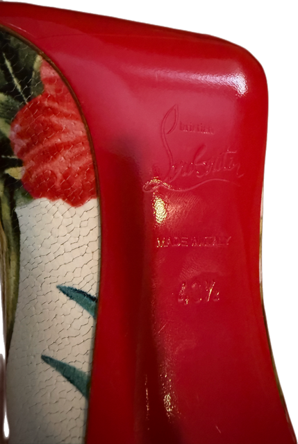 Christian Louboutin Multicolor Hawaii Floral Print Leather Pigalle Follies Pumps (SZ 40.5)
