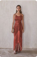 Load image into Gallery viewer, CULT GAIA Natalia Metallic Maxi Dress (L)