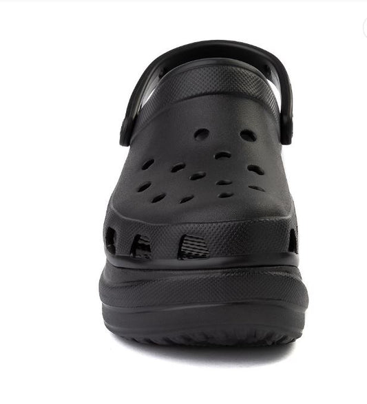 Womens Crocs Classic Bae Platform Clog - Black (SZ 9)