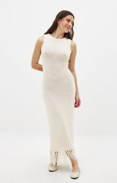 NA-KD Knitted Fringe Dress (XL)