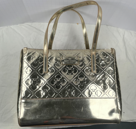 Kate Spade Metallic Gold Embossed Tote Bag