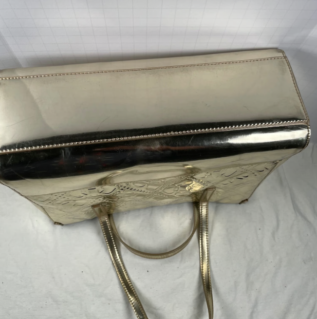 Kate Spade Metallic Gold Embossed Tote Bag