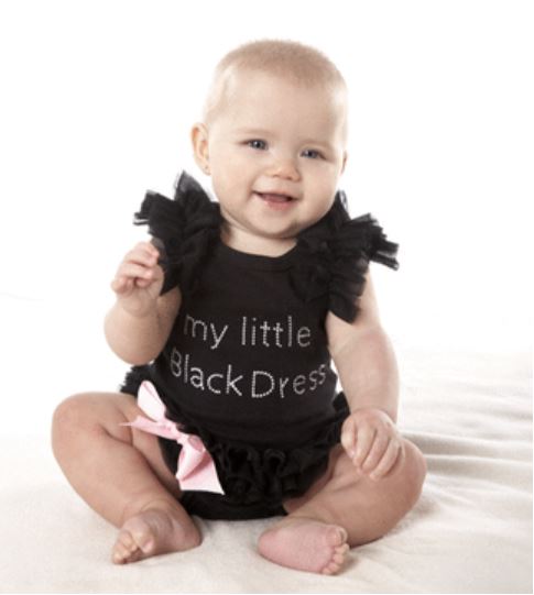 Baby My Little Black Dress Onesie (0-6 Months)