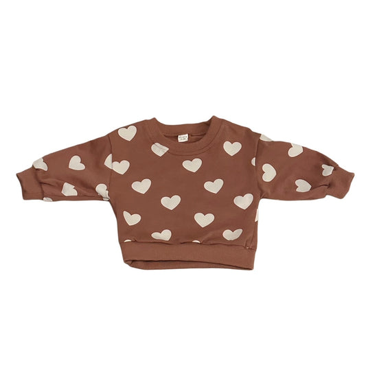 Mini Olie Heart Pullover Sweater (12-18M)