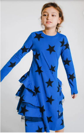 NUNUNU Star Layered Dress (SZ 10-11)