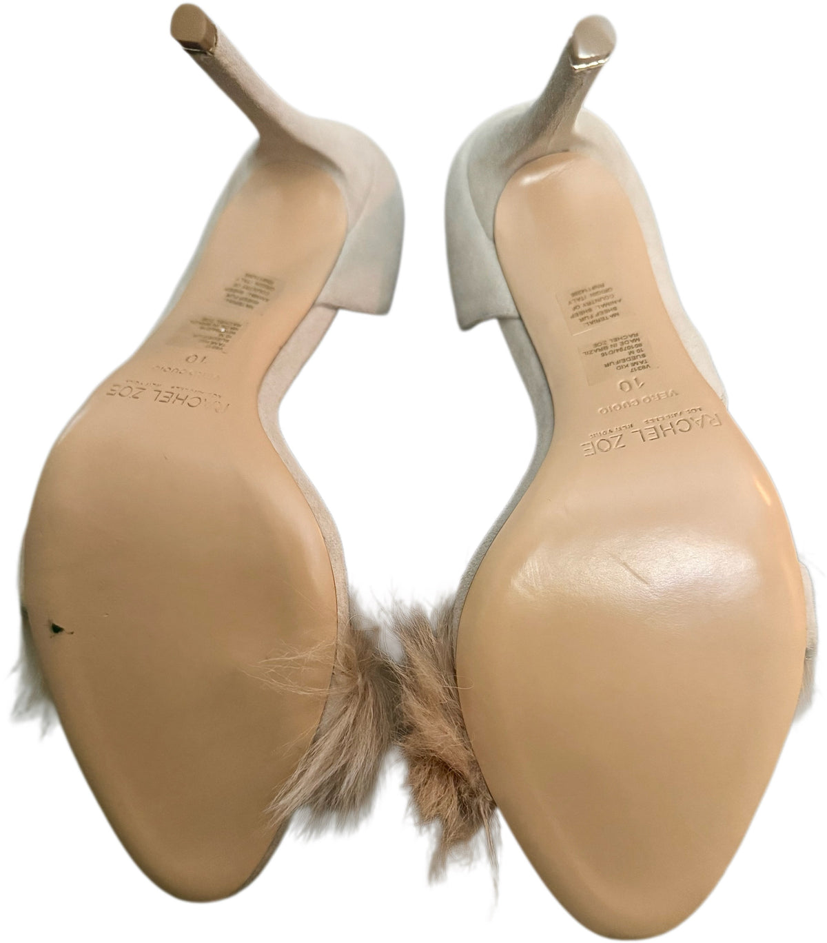 Rachel Zoe Fur/Suede heels (SZ 10)
