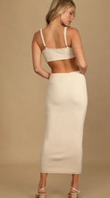 Load image into Gallery viewer, The Way I Feel Cream Cutout Midi Sweater Dress (SZ L)