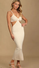 Load image into Gallery viewer, The Way I Feel Cream Cutout Midi Sweater Dress (SZ L)