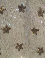 Load image into Gallery viewer, Vintage 80s Rina Z Cream Sequin/Beaded Star top (SZ S)