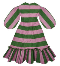 Load image into Gallery viewer, THE MIDDLE DAUGHTER Second Time Around Dress, Perrier Green Stripe dress (SZ 9-10)