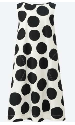 Marimekko x UNIQLO Polka Dot Print Knee-Length Dress (SZ L)