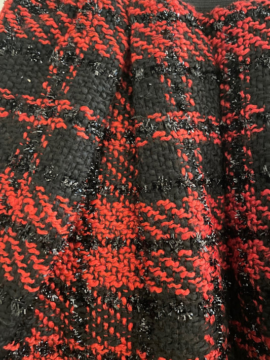 BLACK/RED HOLIDAY SKIRT W/TULLE (SZ 4)
