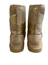 Load image into Gallery viewer, UGG SHORT PATCHWORK GOLD BOOT (SZ 3)