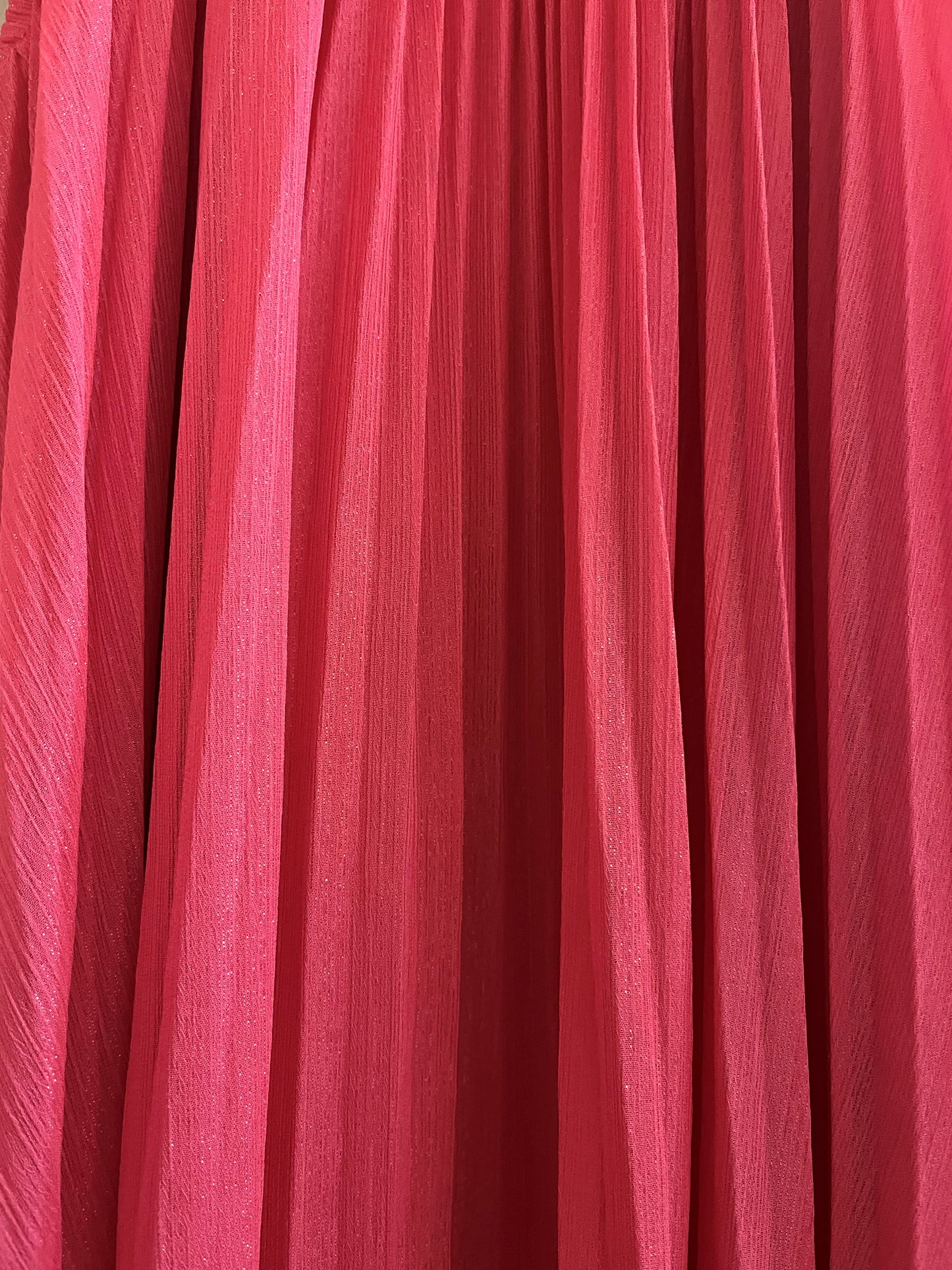 H&M SPARKLE PINK ACCORDION DRESS (SZ 8-9)