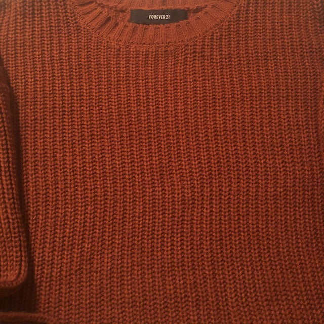 BURNT ORANGE FOREVER 21 SWEATER (SZ M)