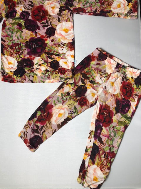 POSH PEANUT FLORAL LONG SLEEVE SET (SZ 6-12M)