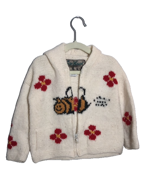 VINTAGE NANTU FAMIA CREATIONS WOOL SWEATER JACKET (SZ 1Y)