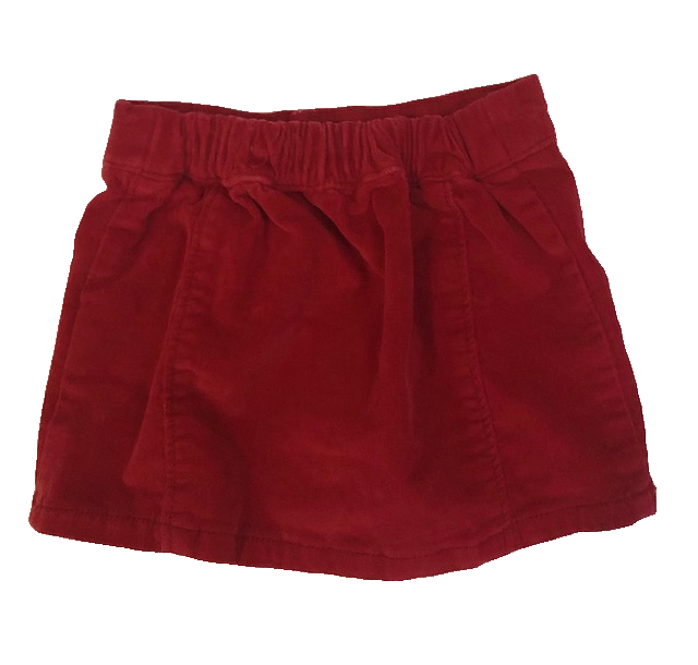 BURGUNDY OLD NAVY CORDUROY SKIRT (SZ 12-18M)