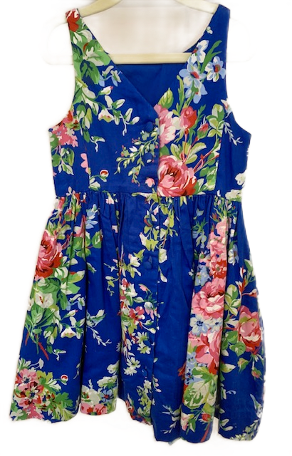 BLUE FLORAL RALPH LAUREN DRESS (SZ 5)