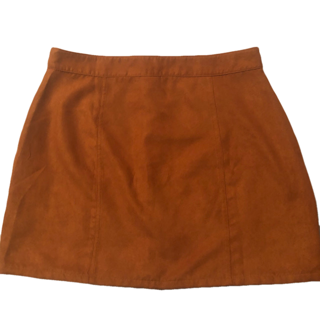 BURNT ORANGE ARIZONA JEANS SKIRT (SZ L)