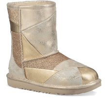 Load image into Gallery viewer, UGG SHORT PATCHWORK GOLD BOOT (SZ 3)
