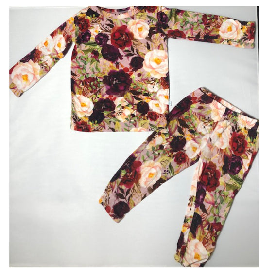 POSH PEANUT FLORAL LONG SLEEVE SET (SZ 6-12M)