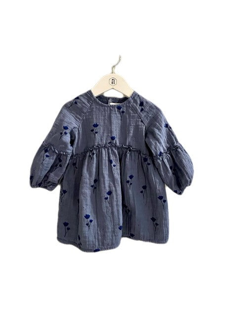 ZARA BLUE FLORAL DRESS (2T-3T)