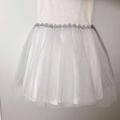 Pippa & Julie White & Silver Tutu Dress (SZ 8)