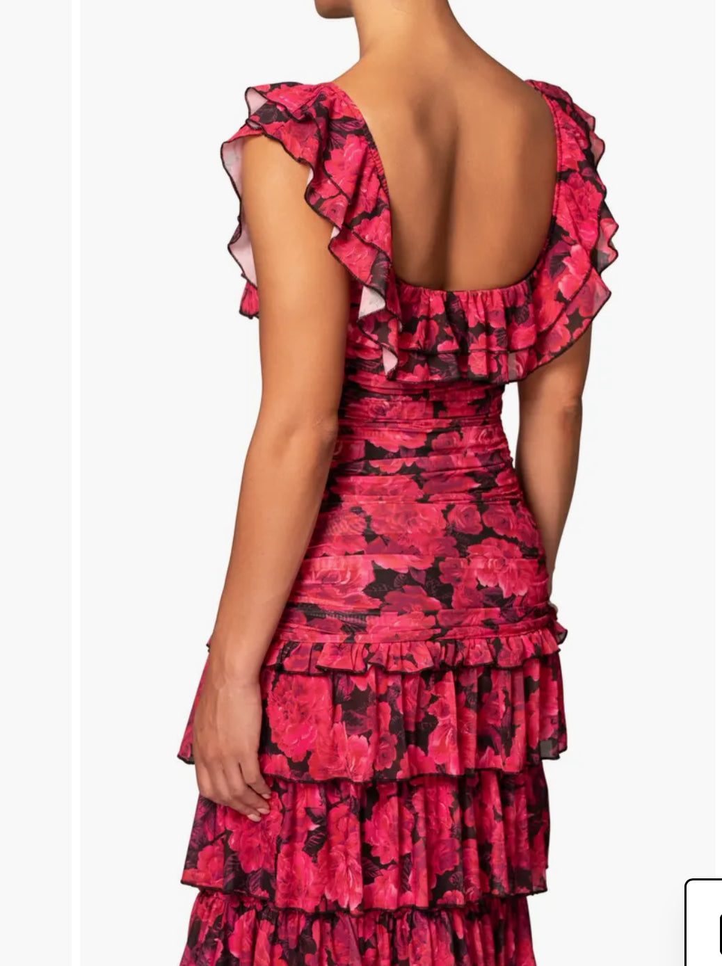 JLUXLABEL Ruffle Off The Shoulder Tiered Maxi Dress (XL)