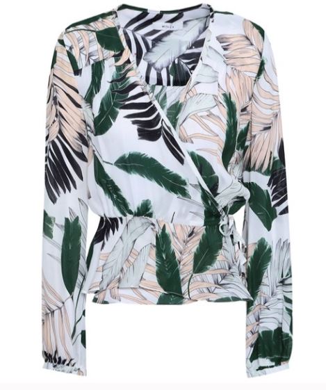 MILLY TROPICAL PRINT SILK TOP (SZ 10)