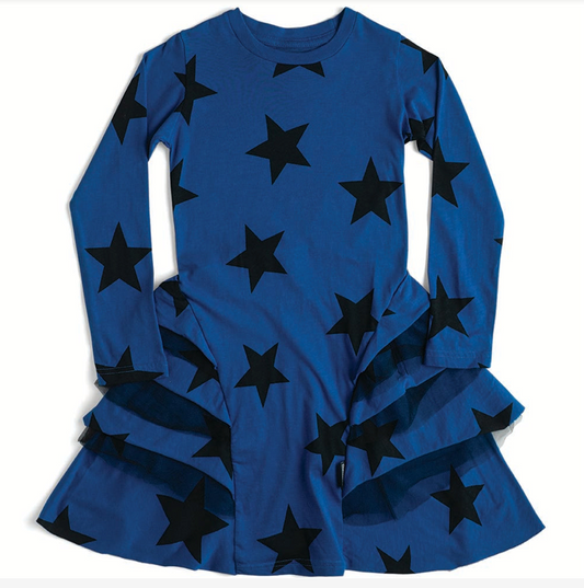 NUNUNU Star Layered Dress  (SZ 10-11)
