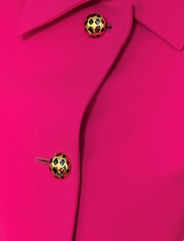 Vintage Escada Wool Hot Pink Skirt Suit 36/S – elleandava