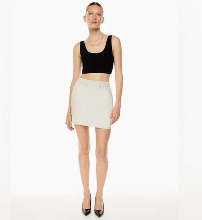 Women's Aritzia Babaton Faux Leather Mini Skirt (LG)