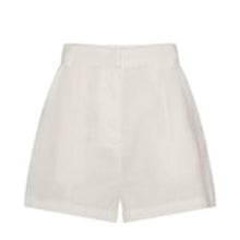 Cargar imagen en el visor de la galería, BECKY white Linen Front Seam Shorts (XL/10)
