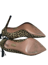 Load image into Gallery viewer, AQUAZZURA FOREVER MARILYN CHEETAH PRINT HEELS (SZ 40)
