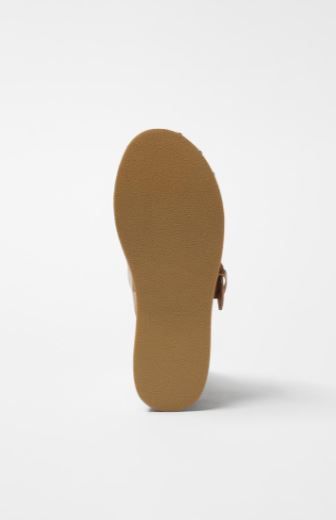 KIDS/ BUCKLE STUDDED LEATHER CLOGS (SZ 4)