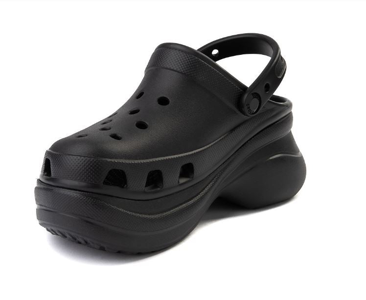 Womens Crocs Classic Bae Platform Clog - Black (SZ 9)