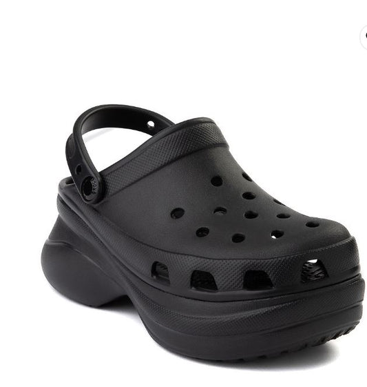 Womens Crocs Classic Bae Platform Clog - Black (SZ 9)