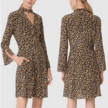 Cargar imagen en el visor de la galería, Derek Lam Floral Cascade Bell Sleeve Silk Dress (SZ 10)

