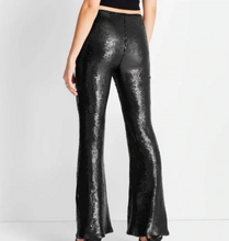 Load image into Gallery viewer, Future Collective Kahlana Barfield Brown High-Rise Sequin Flare Pants (SZ 14)
