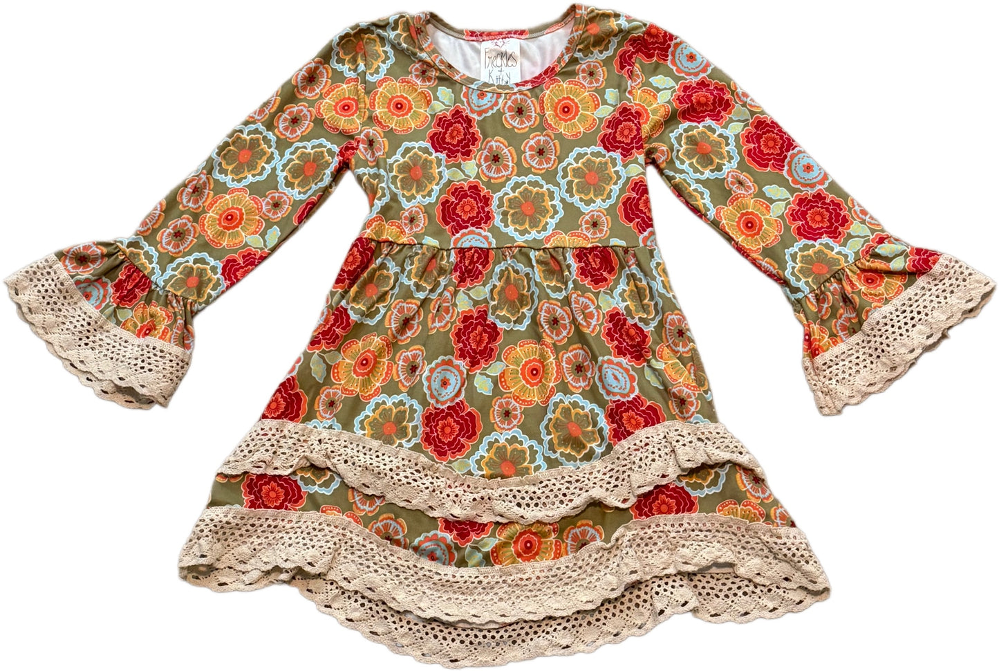 FRECKLES + KITTY FLORAL DRESS  (SZ 6X)