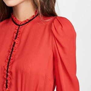 Red Fleur du mal red silk dress (SZ 10)