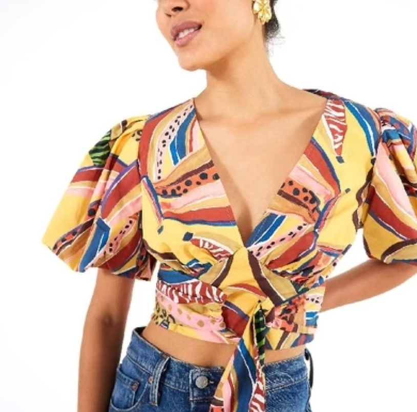 Farm Rio Tropical Print Top (M)