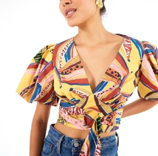 Farm Rio Tropical Print Top (M)