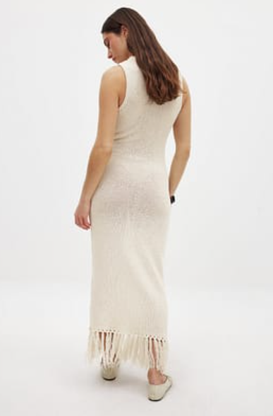 NA-KD Knitted Fringe Dress (XL)